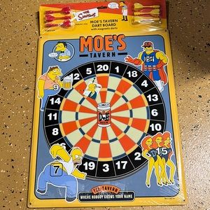 Brand New Simpsons Moe’s Tavern Magnetic Dart Board